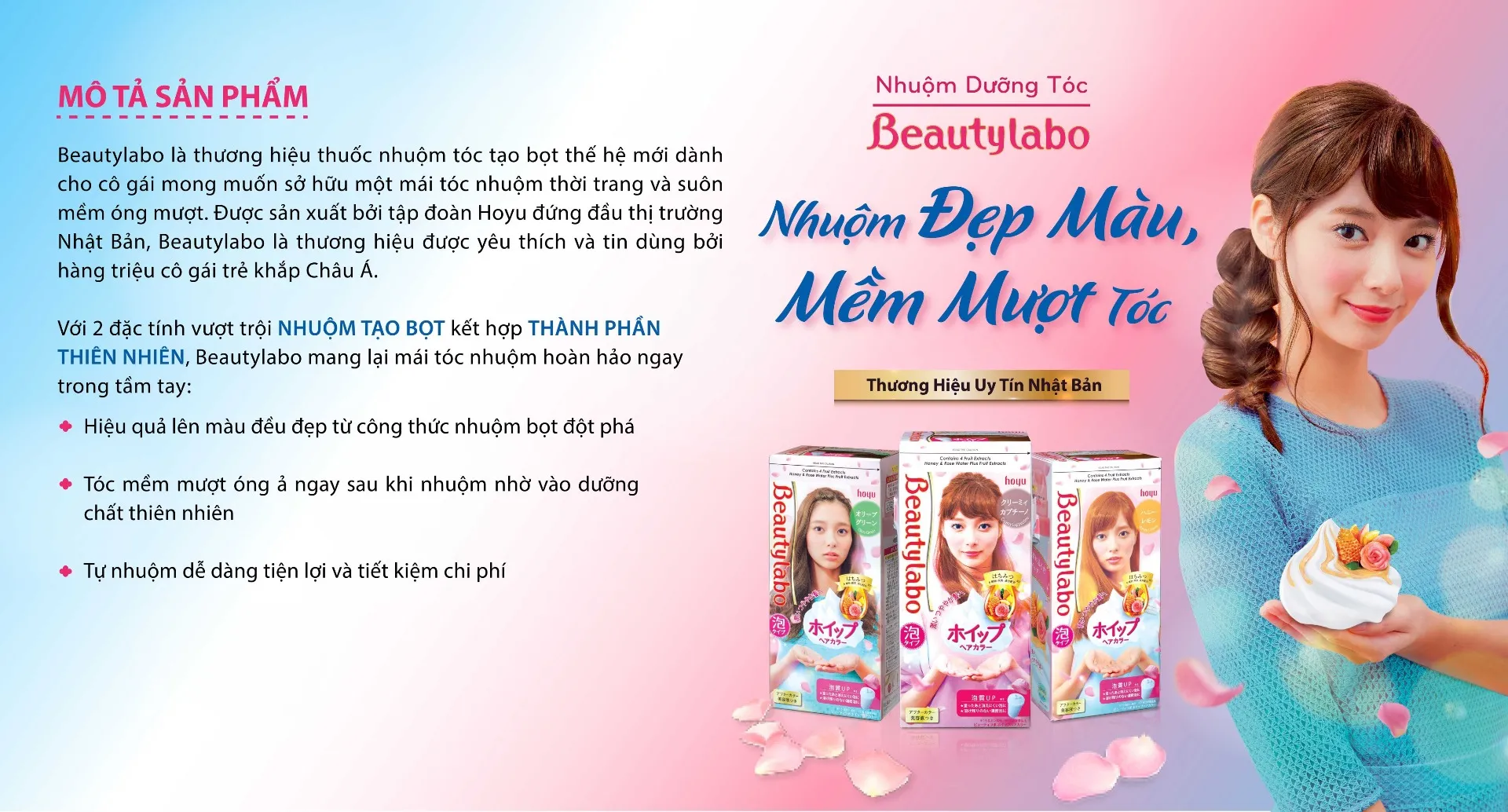 Màu sắc đa dạng của Thuốc Nhuộm Tóc Beautylabo