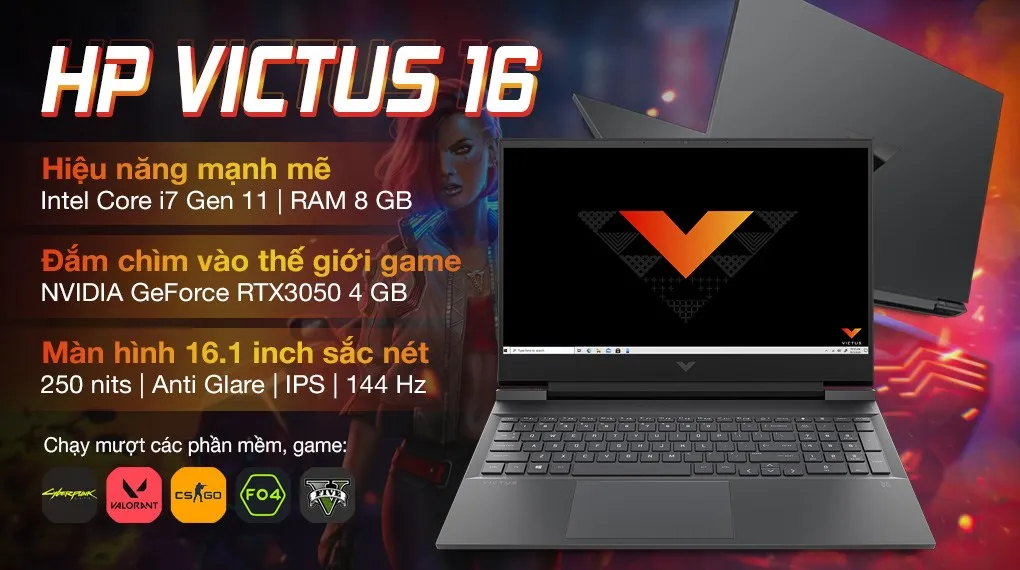 Ảnh mô tả sản phẩm Laptop HP Gaming Victus 16-d0199TX