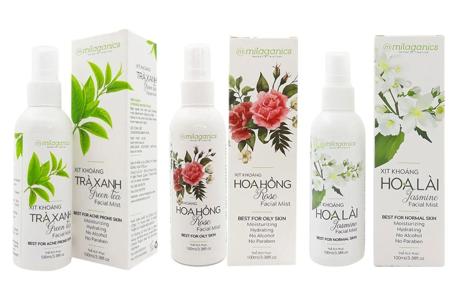 Xịt Khoáng Milaganics Trà Xanh